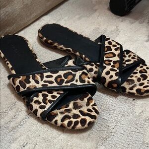 J crew Leopard Print Women's Slide Sandals